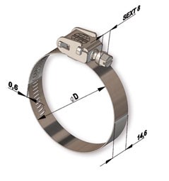 Flexil Jet Adjustable Clamp, AISI-304 Stainless Steel – FIFJ100200